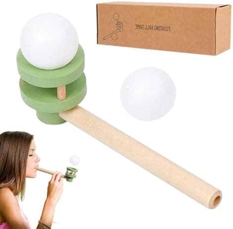 Generic Floating Blow Pipe Ball - Balancenspiel mit Atemrohr, schwebender Kugel, interaktives Lern- & Denkspiel für Kind