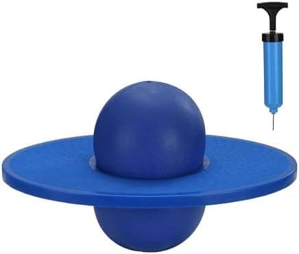 Relaxdays Pogo Ball für Kinder bis 100 kg, Outdoor Hüpfspielzeug mit Balance-Funktion, grün - HBT 25x39x28 cm