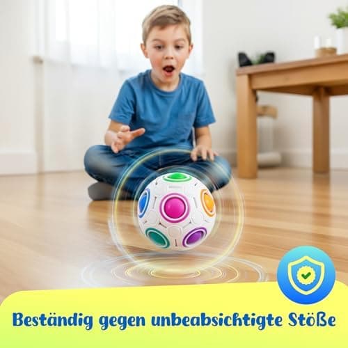 CUBIDI® Original Regenbogenball - Fidget Toy für Kinder und Erwachsene - Geschicklichkeits Spielzeug, Anti Stress, 5cm D