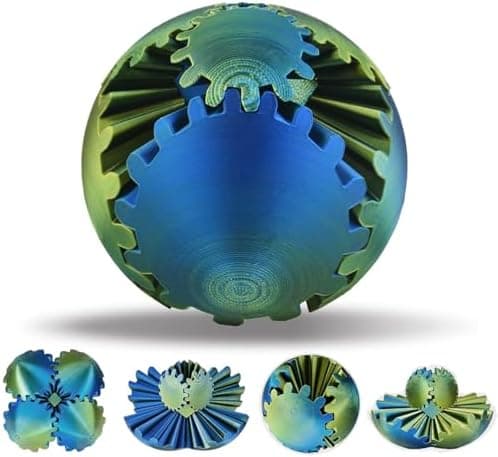Steynspumpen Whirlball 3D gedruckter Zahnradball - Cool Gadget Spielzeug für Büro & Zuhause, Fidget Toy für Kinder & Erw