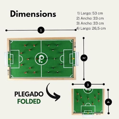PLAKKS Tischfussball Brettspiel für alle Altersgruppen | Holzspiel | Lern- und Geschicklichkeitsspiele | Kreatives Famil