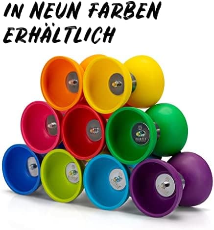 Diabolo Freizeitsport Jonglier-Set Basic (hellgrün), ideal zum Verschenken für Kinder & Einsteiger - Aluminum Handsticks