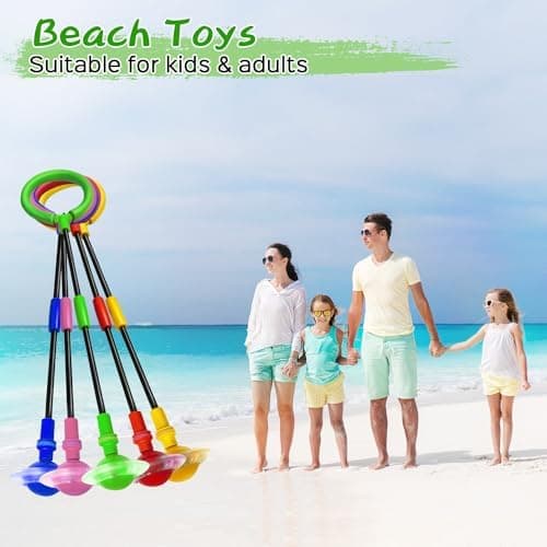 Jalunth Springring Fußkreisel Draußen Blinkt Kinder Erwachsene Geschenk