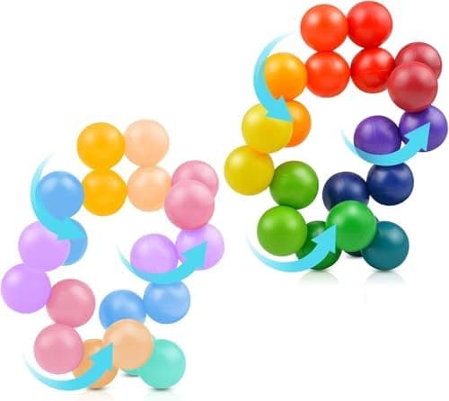 COMVASTARS 3D Puzzleball - Ideal für Büro und Schreibtisch - Entspannung durch Knobeln - Ausgewählte Farbe - 20-Kugel Se