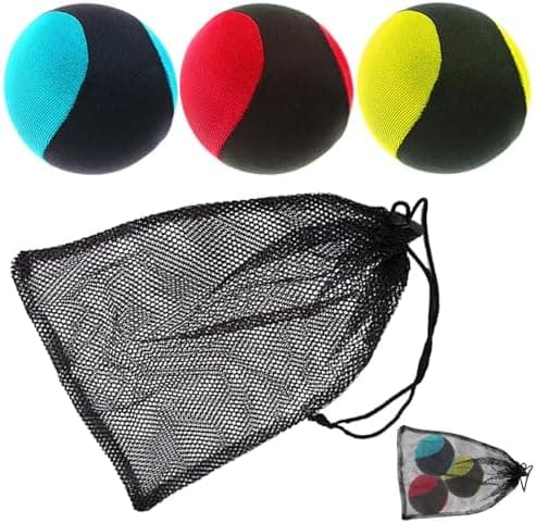 3 Stück Wasserhüpfbälle + Schwimmbadbälle für Kinder im Pool und am Strand + Farbenprächtig und sicherer Spielstoff + Me