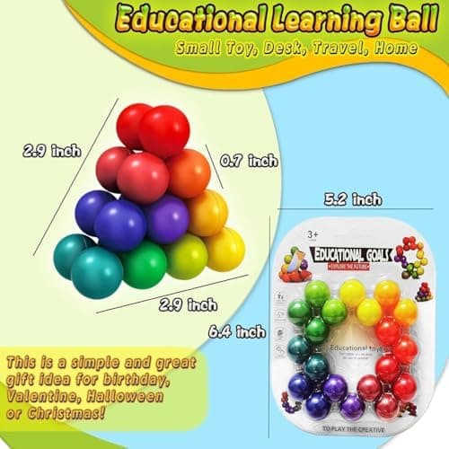 COMVASTARS 3D Puzzleball - Ideal für Büro und Schreibtisch - Entspannung durch Knobeln - Ausgewählte Farbe - 20-Kugel Se
