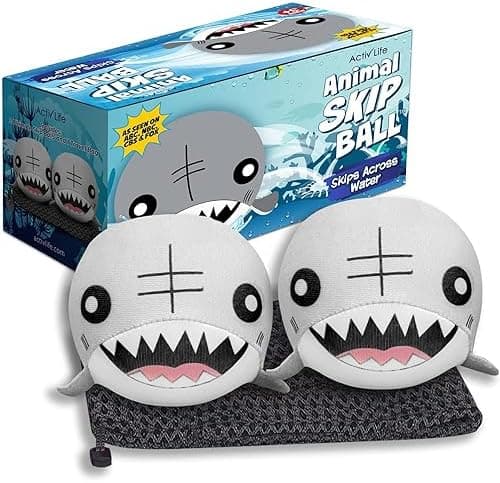 Activ Life Skip Ball - Wasserskipfunfeger für Kinder - 2er-Pack Schwarze und gefärbte Bälle