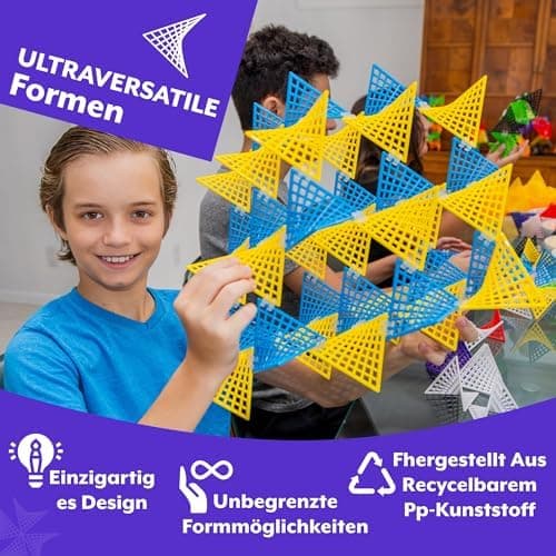 Hyperbolisches Konstruktionsspielzeug von Fun In Motion Toys - 7,6 x 7,6 cm STEM 3D-Abenteuer - Unendliche Flexible Form