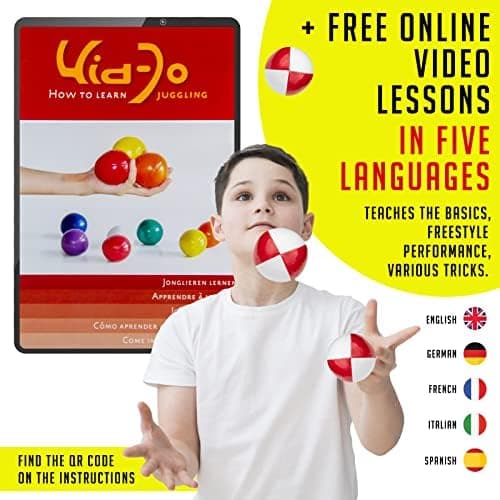 Juggle Dream 3X Pro Thud Jonglierbälle - Perfekt für Anfänger und Experten mit kostenlosem Online-Lernvideo und 3 profes