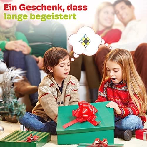 CUBIDI® Star - 3x3x1 Drehwürfel & Handkreisel - Stressabbau & Konzentrationstraining für Büro & Freizeit - 45mm Drehwürf