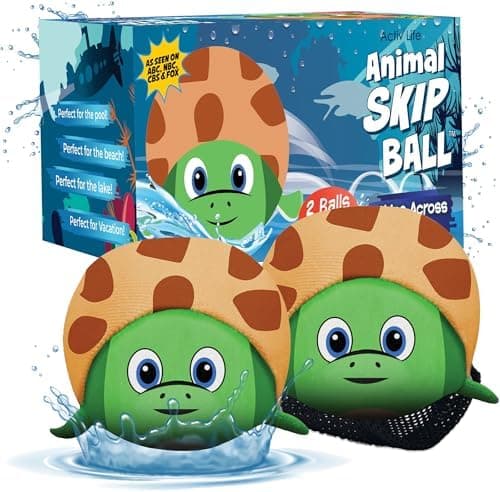 Activ Life Skip Ball - Wasserskipfunfeger für Kinder - 2er-Pack Schwarze und gefärbte Bälle