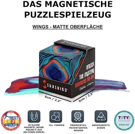 _preisgekrönter Shashibo Cube Formveränderungs-Würzel für Erwachsene, patentierter Fidget-Würfel mit 36 Seltenerd-Magnet