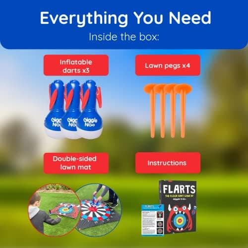 Giggle N Go Hochwertige aufblasbare Dartspiele: Outdoor-Spiele für Familie und Kinder
