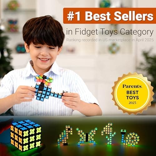 TOSY Magnet Cube 3x3 - multifunktional für Kinder: kreative Bausteine, verwandelbarer Fidget-Spinner, STEM-Spielzeug mit