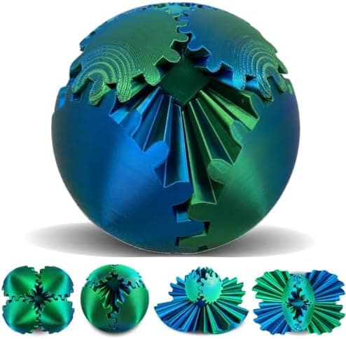 Steynspumpen Whirlball 3D gedruckter Zahnradball - Cool Gadget Spielzeug für Büro & Zuhause, Fidget Toy für Kinder & Erw