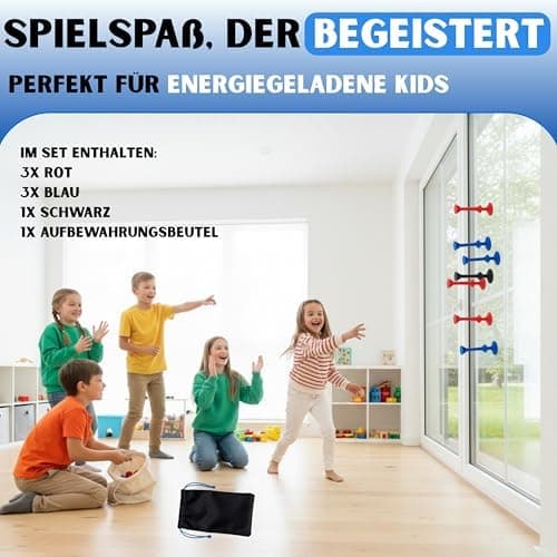 Pop Darts Spiel – Saugnapf Dart für Kinder & Erwachsene – Indoor & Outdoor Wurfspiel – Fördert Motorik & Teamgeist – Pop