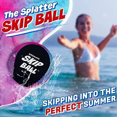 Activ Life Skip Ball - Wasserskipfunfeger für Kinder - 2er-Pack Schwarze und gefärbte Bälle