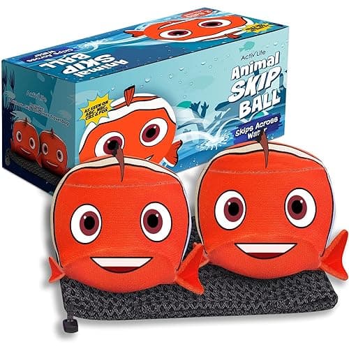 Activ Life Skip Ball - Wasserskipfunfeger für Kinder - 2er-Pack Schwarze und gefärbte Bälle