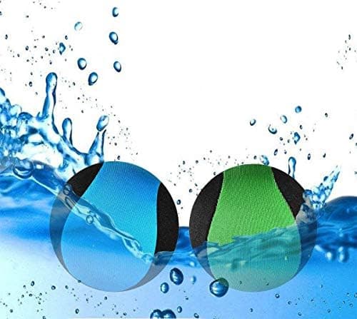 MAKFORT Schnelltrocknender Wasserball Für Jugendliche und Erwachsene - 2 Stück Wasserflummi auf Wasser - Lycra-Bezug Bal