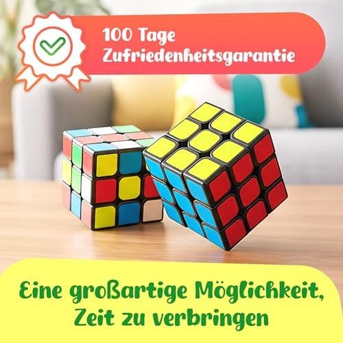 CUBIDI® Original Zauberwürfel 3x3 Klassisch - Speed Cube mit optimierten Dreheigenschaften für Anfänger und Fortgeschrit