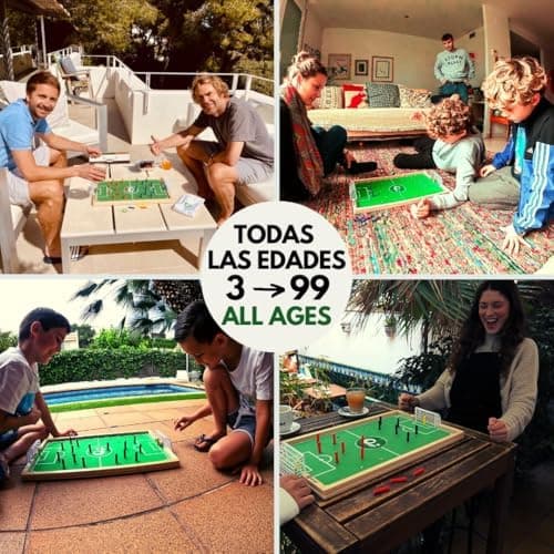 PLAKKS Tischfussball Brettspiel für alle Altersgruppen | Holzspiel | Lern- und Geschicklichkeitsspiele | Kreatives Famil