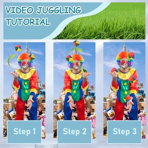 15 Stück Mini Jonglierbälle für Anfänger - Langlebige, weiche und einfache Jonglierset - interaktives Mehrfarbiges Spiel