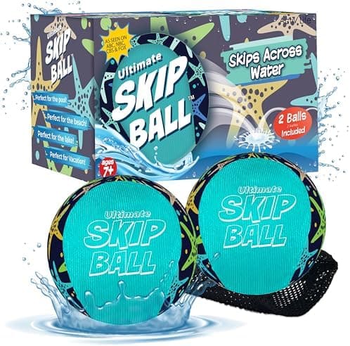 Activ Life Skip Ball - Wasserskipfunfeger für Kinder - 2er-Pack Schwarze und gefärbte Bälle