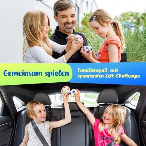 CUBIDI® Original Regenbogenball - Fidget Toy für Kinder und Erwachsene - Geschicklichkeits Spielzeug, Anti Stress, 5cm D