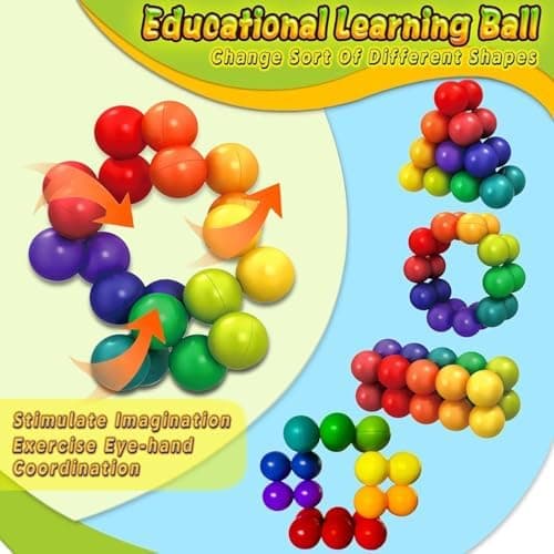COMVASTARS 3D Puzzleball - Ideal für Büro und Schreibtisch - Entspannung durch Knobeln - Ausgewählte Farbe - 20-Kugel Se