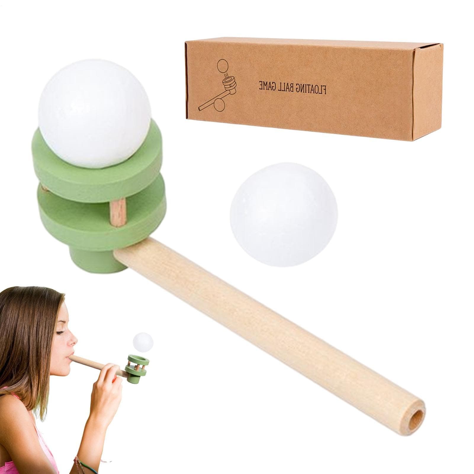 Generic Floating Blow Pipe Ball - Balancenspiel mit Atemrohr, schwebender Kugel, interaktives Lern- & Denkspiel für Kind