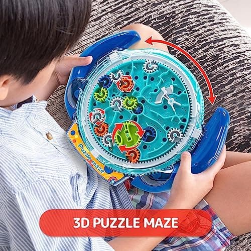 Funny Old Man Labyrinth-Puzzle-Spiele für Kinder 4-8 Jahre, cooles Raumschiff-Labyrinth-Spielzeug mit Zwei Stahlkugeln,