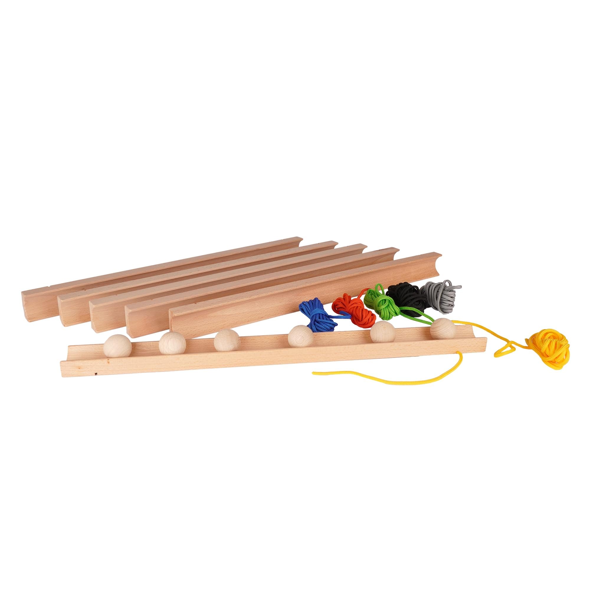 Pedalo® Teamspiel Holzbahn I Förderung von Kommunikation, Teamfähigkeit, Geschicklichkeit I Spass für Kinder und Erwachs