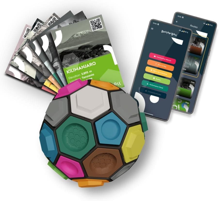 Boulderball Basic - perfektes Geschenk für Kletterer - 3D Kletterball - Klettern auf kleinstem Raum - Förderung von Konz