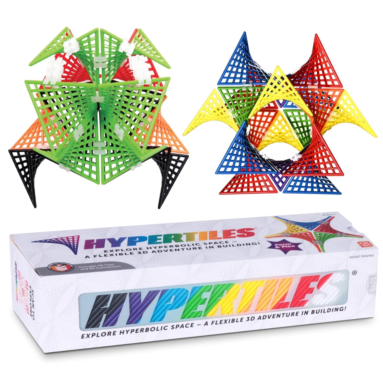 Hyperbolisches Konstruktionsspielzeug von Fun In Motion Toys - 7,6 x 7,6 cm STEM 3D-Abenteuer - Unendliche Flexible Form