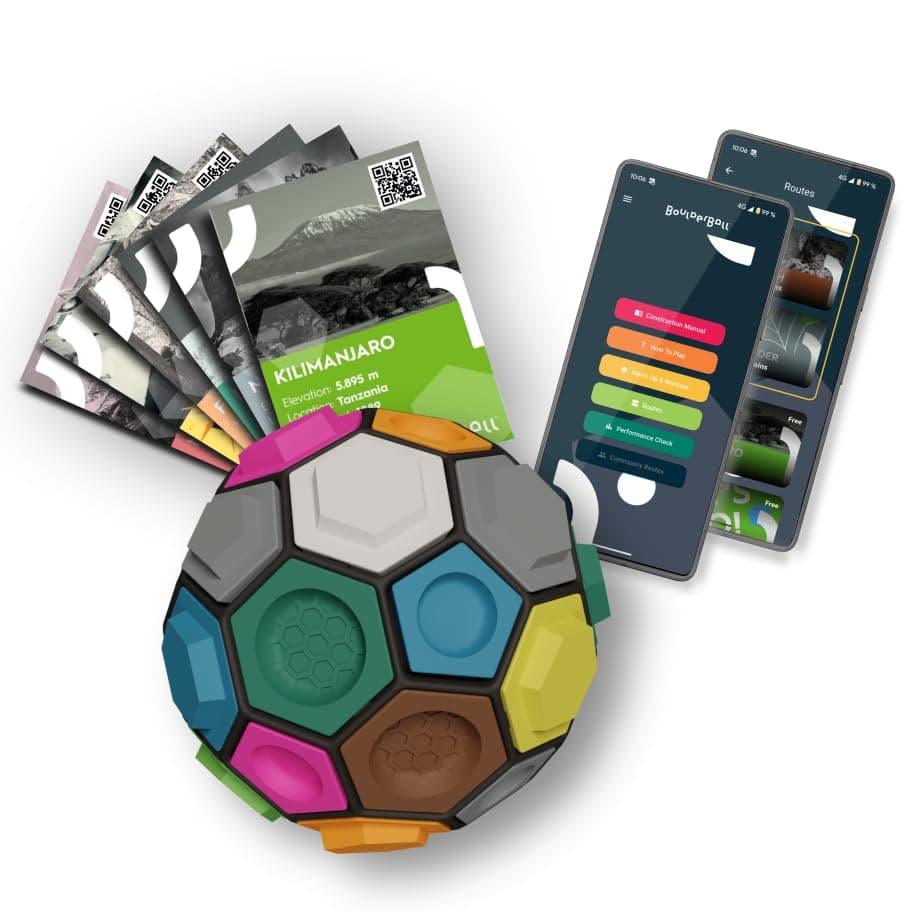 Boulderball Basic - perfektes Geschenk für Kletterer - 3D Kletterball - Klettern auf kleinstem Raum - Förderung von Konz