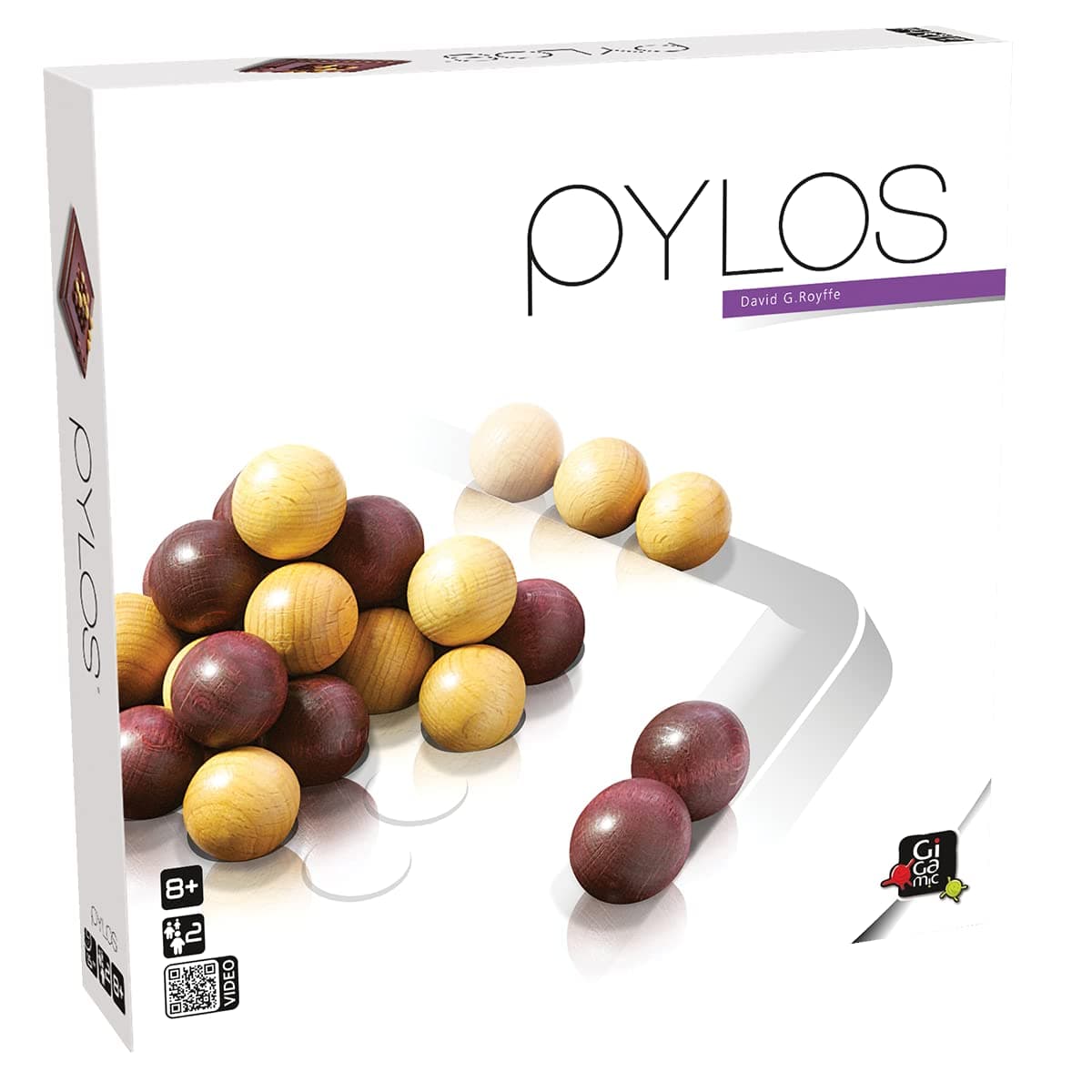 Gigamic Pylos Familienspiel: Holzspiel für 2 Spieler ab 8+, 15-minütige Partie, Mehrsprachig und bunt